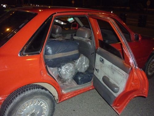 vehiculo con marihuana