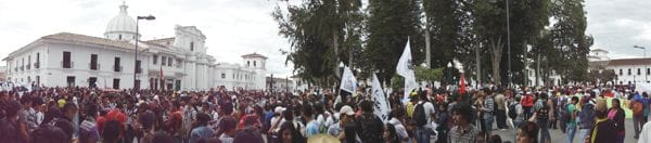 Manifestaci+¦n en Popay+ín de apoyo al Paro Agropecuario. 29 de agosto (Foto Pipo)