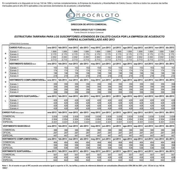 Tarifas Empocaloto 1