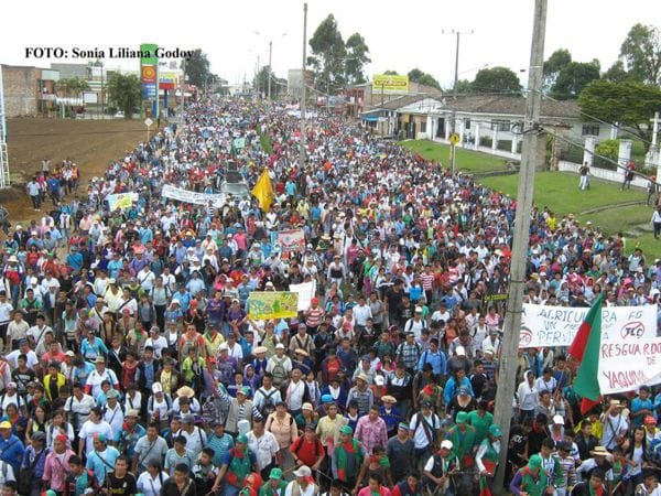 Manifestación indígena Popayan