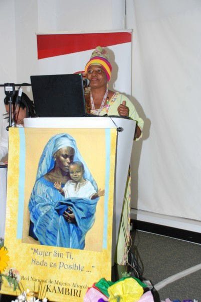 Mujer lider afro del municipio de Villa Rica, Cauca