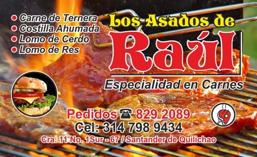 TARJETAS LOS ASADOS DE RAUL