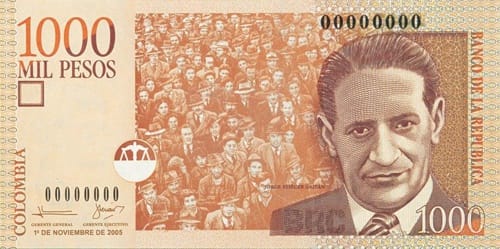 Billete de 1.000 pesos Billete de 1.000 pesos
