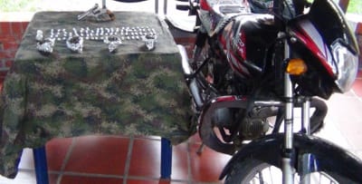 Arma de Fuego, Estupefacientes y Motocicleta Honda - Policía Cauca Estupefacientes