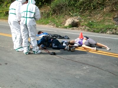 Accidente de tránsito sobre la vía Panamericana - río Ovejas Accidente de tránsito sobre la vía Panamericana