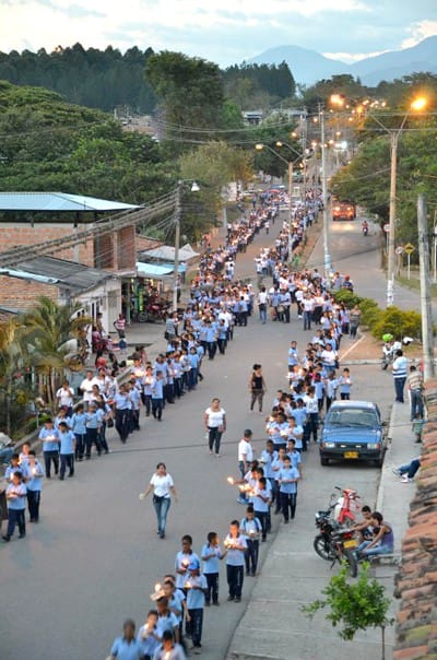 Marcha: "Luz de Esperanza", municipio de Miranda I.E. Leopoldo Pizarro - Aniversario No. 46 en Miranda1