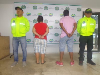Maura Luciana Bernal Campo, John Jairo Vásquez Vidal Policía capturados