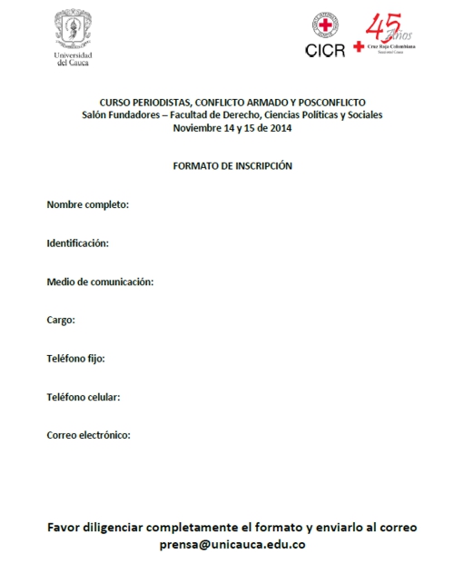 Formato inscripción
