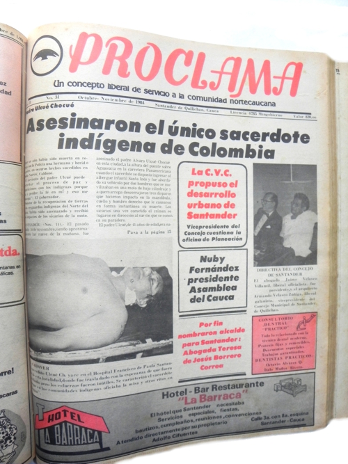 Proclama, padre Ulcué 1