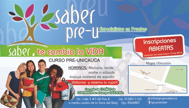 Saber Pre-U - Popayán - Cauca Saber Pre-U - Popayán - Cauca