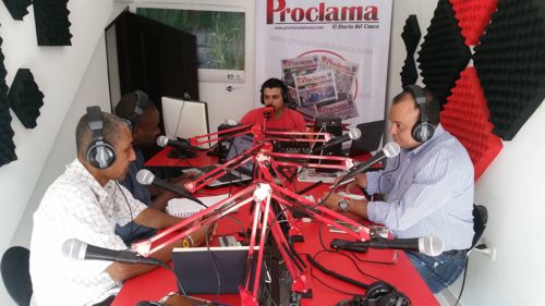 Luis Eduardo Caicedo, Bladimir Vidal, Diego Montaño, Carlos Eduardo Mendoza, vicepresidente de la Junta Directiva de la Cámara de Comercio del Cauca. Carlos Eduardo Mendoza - Viva la Tarde