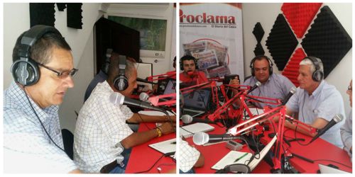 Contador Público Orlando Zúñiga Arias, secretario de hacienda del Municipio de Santander de Quilichao, Luis Eduardo Caicedo, Diego Montaño, Carlos Eduardo Mendoza, vicepresidente de la Junta Directiva de la Cámara de Comercio del Cauca y Germán Lozano. Orlando Zúñiga - Viva la Tarde