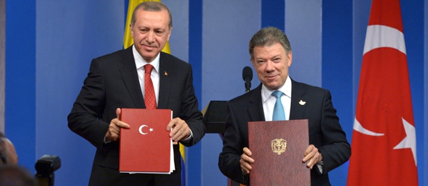 Presidente de Turquía y de Colombia - Recep Tayyip Erdogan y Juan Manuel Santos Presidente de Turquía y de Colombia - Recep Tayyip Erdogan y Juan Manuel Santos