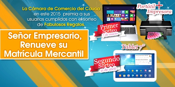 Cámara de Comercio del Cauca - Matrícula Mercantíl Cámara de Comercio del Cauca - Matrícula Mercantíl
