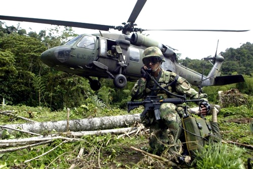 Ejército Nacional Helicóptero - Combates - Ejército - Farc - Corinto