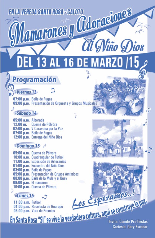Mamarones y Adoraciones al Niño Dios - Santa Rosa - Caloto - Programación Mamarones y Adoraciones al Niño Dios - Santa Rosa - Caloto - Programación