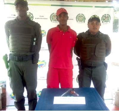Capturado por porte ilegal de arma de fuego en Santander de Quilichao, Steven Cortes Capturado por porte ilegal de arma de fuego en Santander de Quilichao