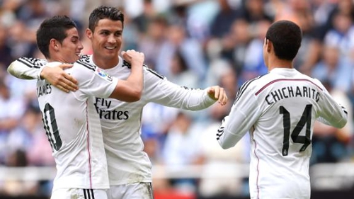 Real Madrid, Chicharito, James, Ronaldo Real Madrid, Chicharito, James, Ronaldo