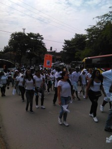 Marcha en Puerto Tejada exigiendo regreso de Jefferson Vásquez desaparecido Puerto Tejada 2