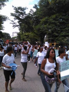 Marcha en Puerto Tejada exigiendo regreso de Jefferson Vásquez Marcha en Puerto Tejada exigiendo regreso de Jefferson Vásquez