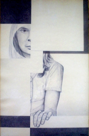 Semirretrato, dibujo de RVQ. 1977. Semirretrato 2 - PRESENTE
