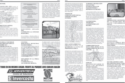 PERIODICO VOCES DEL SUR - BALBOA - CAUCA PERIODICO VOCES DEL SUR - BALBOA - CAUCA