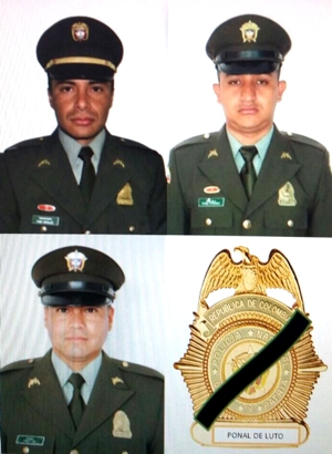 Tres policías muertos en Timbío, Cauca Tres policías muertos en Timbío, Cauca5