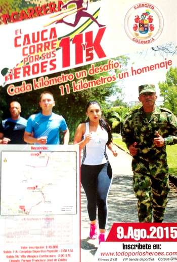 El Cauca corre por sus héroes - carrera atlética - Popayán El Cauca corre por sus héroes - carrera atlética - Popayán