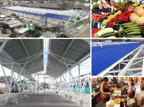 Techo nuevo de la plaza de mercado de Puerto Tejada Será un gusto ir a mercar en la plaza de mercado de Puerto Tejada