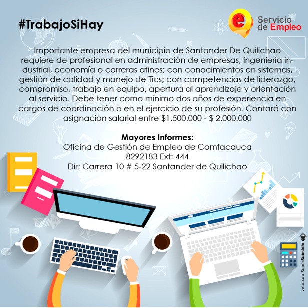 Trabajo si hay - Santander de Quilichao Trabajo si hay - Santander de Quilichao