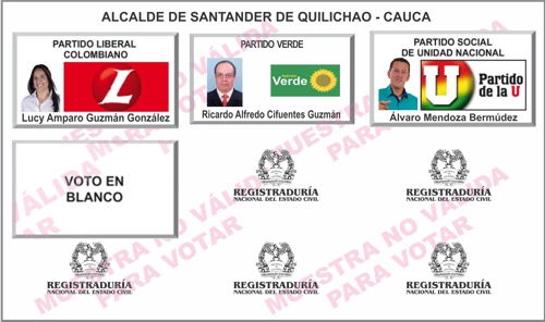 Tarjetón Santander de Quilichao web