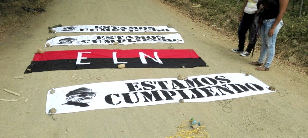 Aparecen pasacalles del ELN ahora en El Palmar en Santander de Quilichao Aparecen pasacalles del ELN ahora en El Palmar en Santander de Quilichao