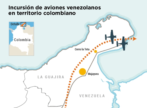 Incursión de aviones venezolanos en espacio aéreo colombiano Incursión de aviones venezolanos en espacio aéreo colombiano