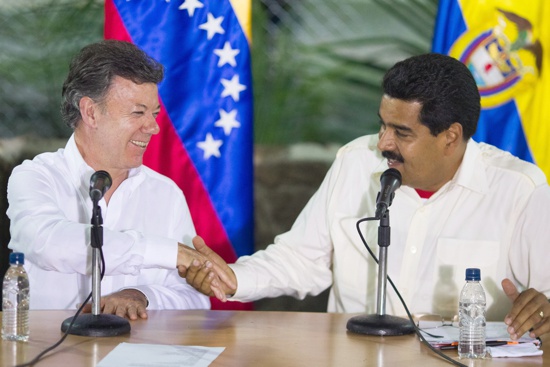 Juan Manuel Santos y Nicolás Maduro Juan Manuel Santos y Nicolás Maduro