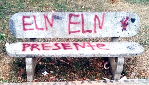 Publicidad del ELN aparece en Caloto, Cauca Publicidad del ELN aparece en el Norte del Cauca