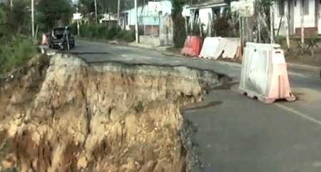 Banca caída en las veredas La Playa y Figueroa - Popayán Banca caída en las veredas La Playa y Figueroa