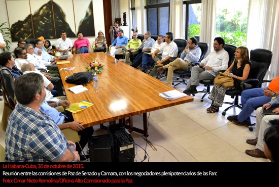 Comisiones de Paz de Senado y Cámara con las Farc Comisiones de Paz de Senado y Cámara con las Farc
