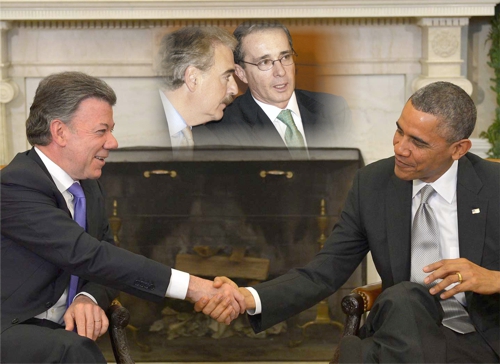 Santos, Pastrana, Uribe y Obama Santos, Pastrana, Uribe y Obama