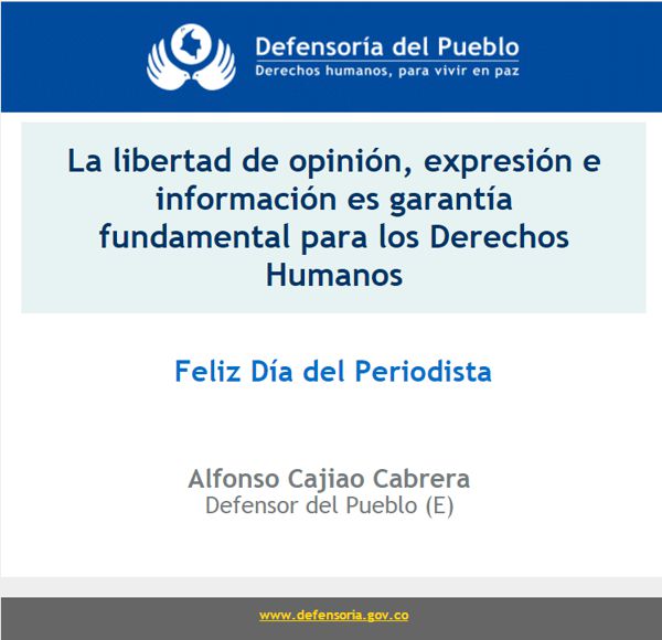 Feliz día del periodista - Defensoría del Pueblo PERIODISTAS 2016 2