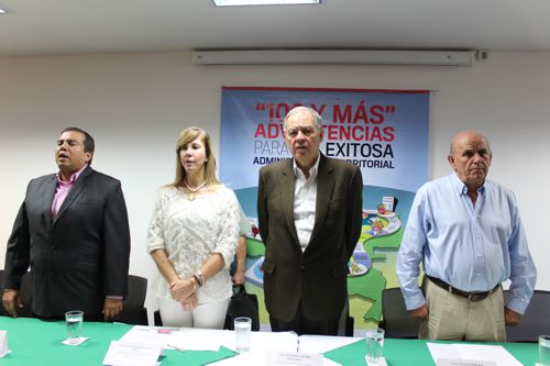 Oscar Rodrigo Campo Hurtado, gobernador del Cauca; Dilian Francisca Toro, gobernadora del Valle; Alejandro Ordóñez Maldonado, procurador general de la Nación, y Maurice Armitage Cadavid, alcalde de Cali. Procurador 5
