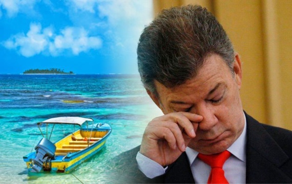 Juan Manuel Santos y el mar de Colombia Juan Manuel Santos y el mar de Colombia