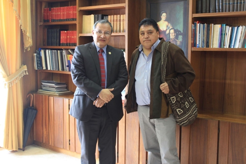 Juan Diego Castrillón, Rector de Unicauca y su compañero Martín Tenganá, líder social de Nariño Martin y Juan Diego