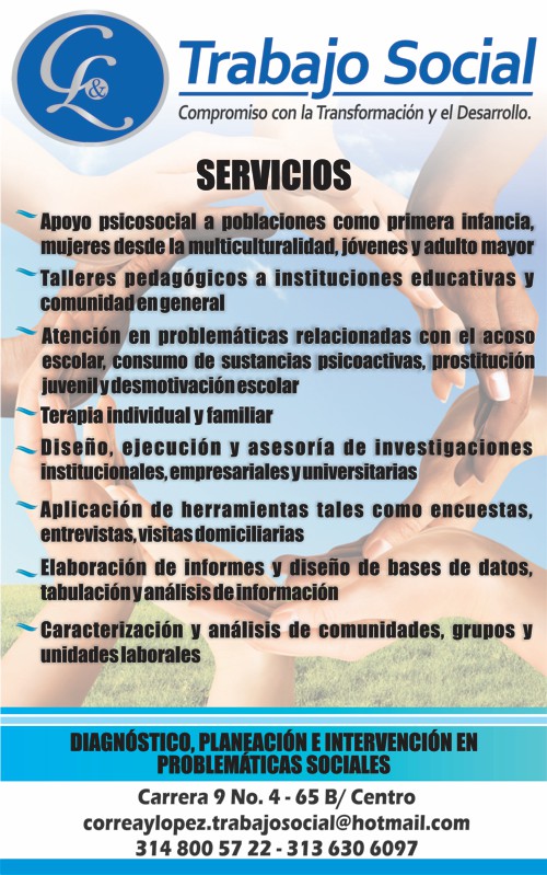 Trabajo Social en Santander de Quilichao - Cauca Trabajo Social en Santander de Quilichao - Cauca