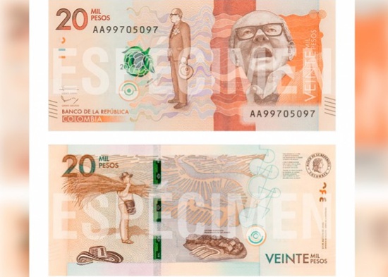 Nuevo billete de $20.000 colombianos Nuevo billete de $20.000 colombianos