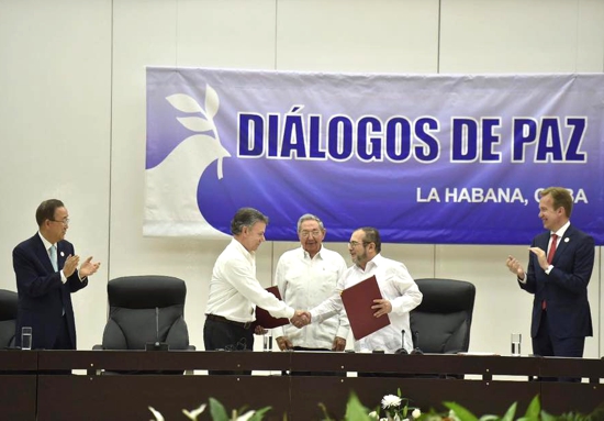Punto final al conflicto armado con las Farc en Colombia - Santos - Timochenko