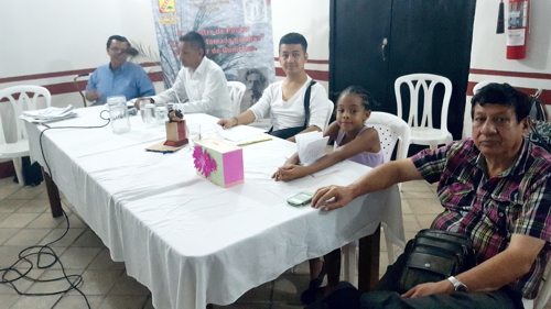 Luis Gerardo Bolaños Fernandez , Didier Alvarez, Geovani Tutinás, Gabriela Mancilla, Fabio Arévalo Zurita. Encuentro de Poetas - Casona Unicauca 8