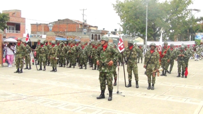 SOLDADOS CAMPESINOS JURARON BANDERA EN VILLA RICA, CAUCA SOLDADOS CAMPESINOS JURARON BANDERA EN VILLA RICA, CAUCA