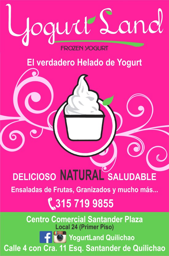 Yogurt Land - Helado de Yogurt en Santander de Quilichao