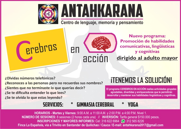 Centro de lenguaje, memoria y pensamiento: ANTAHKARANA en Santander de Quilichao antahkarana-santander-de-quilichao