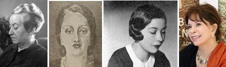 Gabriela M, Marta Brunet, Ester Huneeus, Isabel Allende mujeres